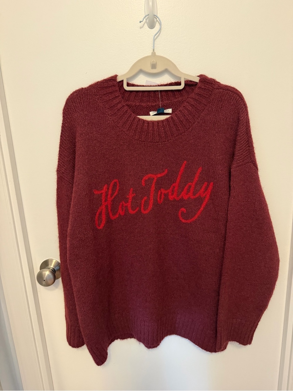American Eagle Outfitters Burgundy Sweater with Red Script NWT, large!